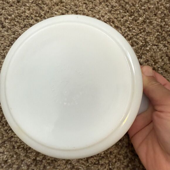 Vintage Pyrex Early American White and Brown 1.5 Pint Covered Casserole #472 - Picture 9 of 10